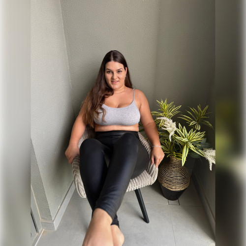 Getragene Leder-Leggings