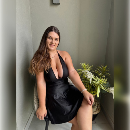 Lederkleid mit Neckholder