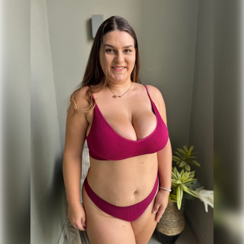 Sport Set BH und Höschen Bordeaux