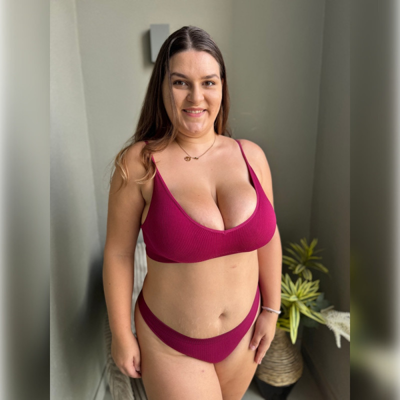 Sport Set BH und Höschen Bordeaux